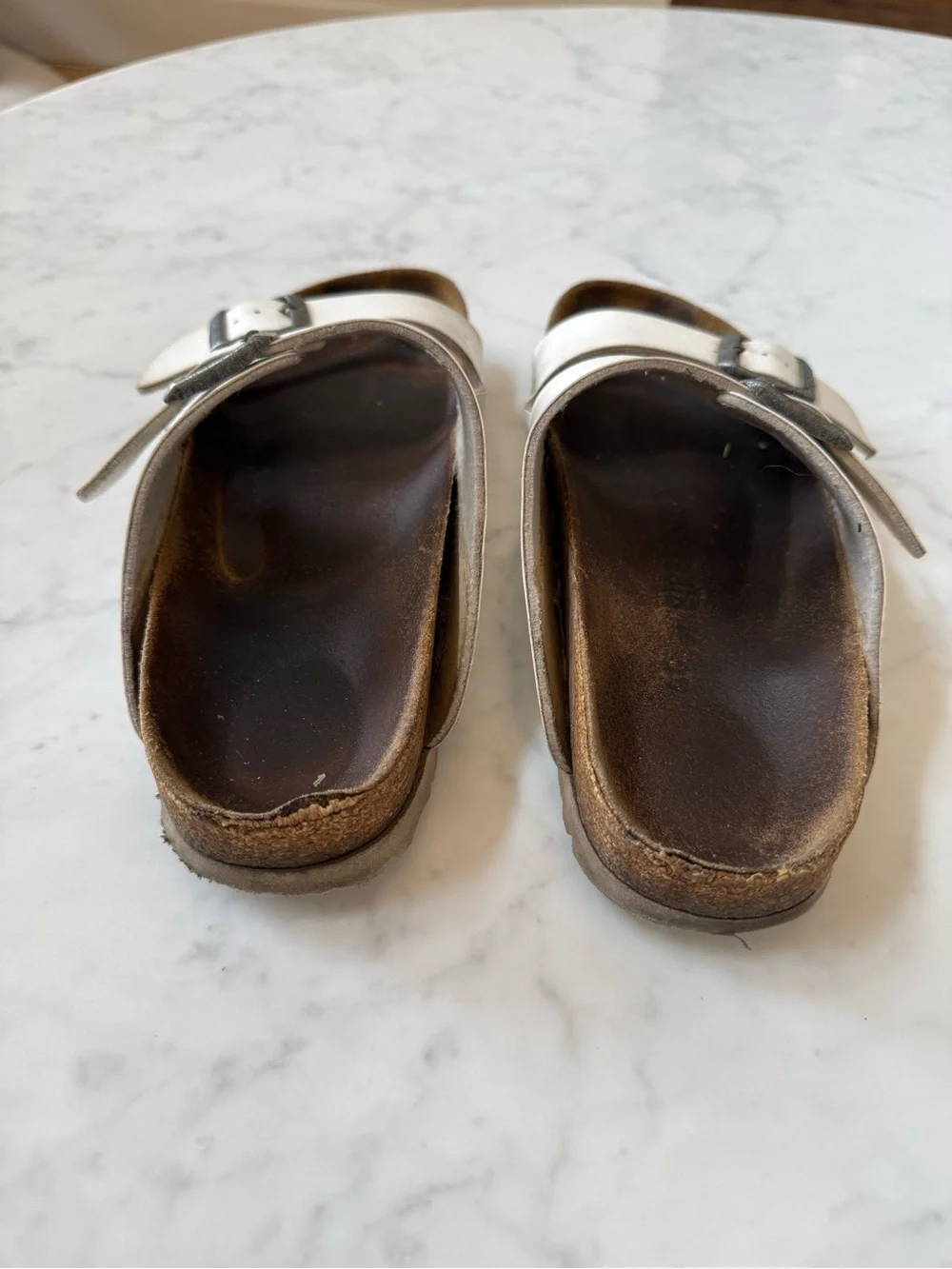 Birkenstock Arizona White Double Strap Sandals Women’s Size 7